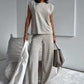 Women’s 2-Piece T-Shirt & Wide Leg Dress Pants Set