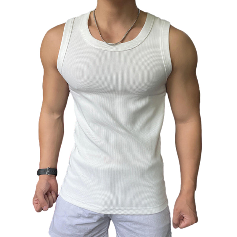 🎉🛍️Men's Summer Essentials-Buy 4 Get 1 Free🎽Round Neck Quick-Drying Stretchy Slim Tank Top