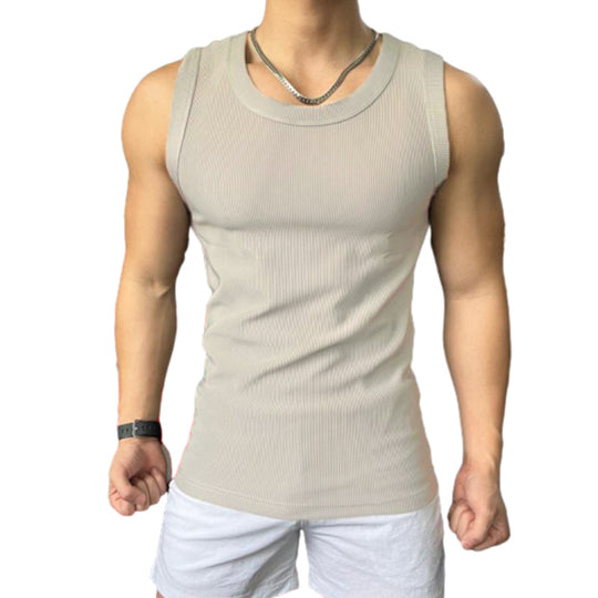 🎉🛍️Men's Summer Essentials-Buy 4 Get 1 Free🎽Round Neck Quick-Drying Stretchy Slim Tank Top