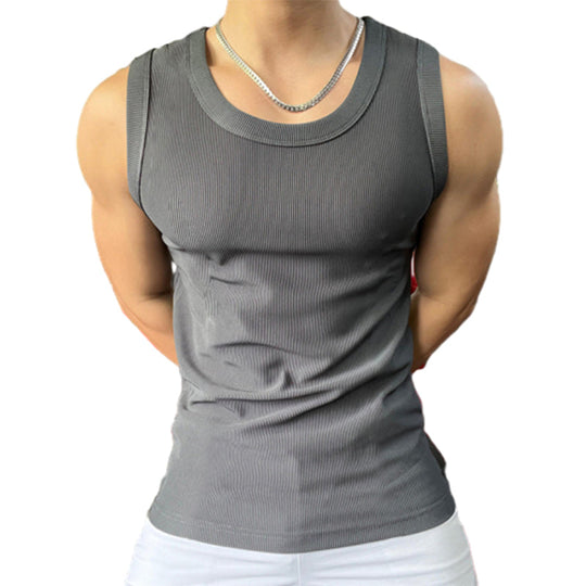 🎉🛍️Men's Summer Essentials-Buy 4 Get 1 Free🎽Round Neck Quick-Drying Stretchy Slim Tank Top