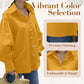 Women's Casual Solid Color Lantern Sleeve Lapel Shirt