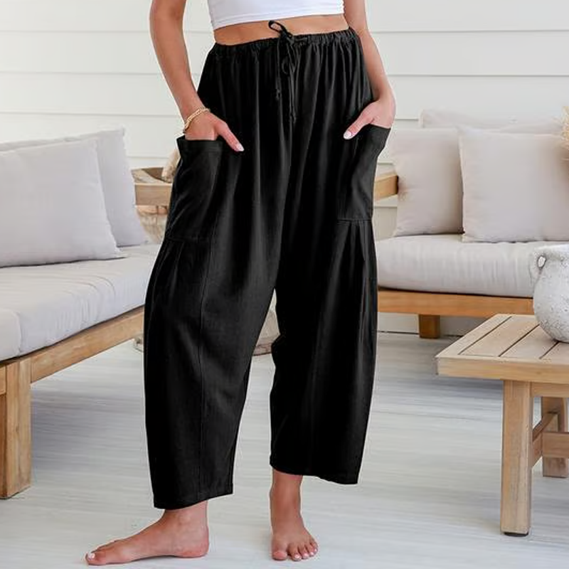 🌞Summer Hot Sale 50% OFF -👖Women's Linen Wide Leg Pants with Pockets
