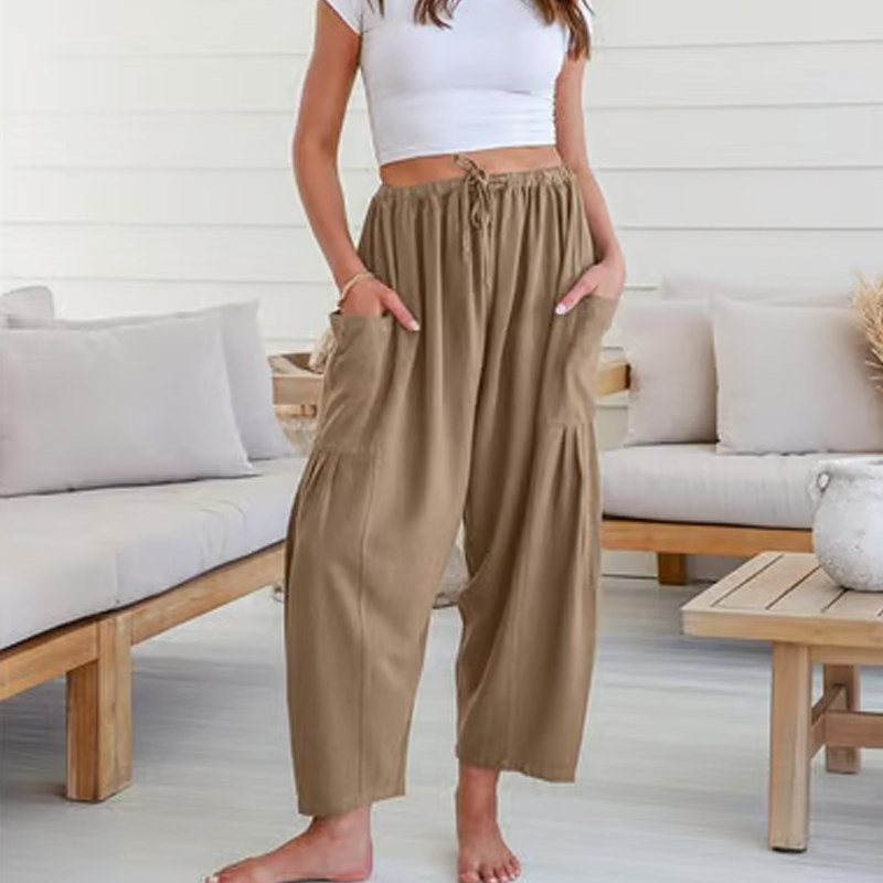 🌞Summer Hot Sale 50% OFF -👖Women's Linen Wide Leg Pants with Pockets