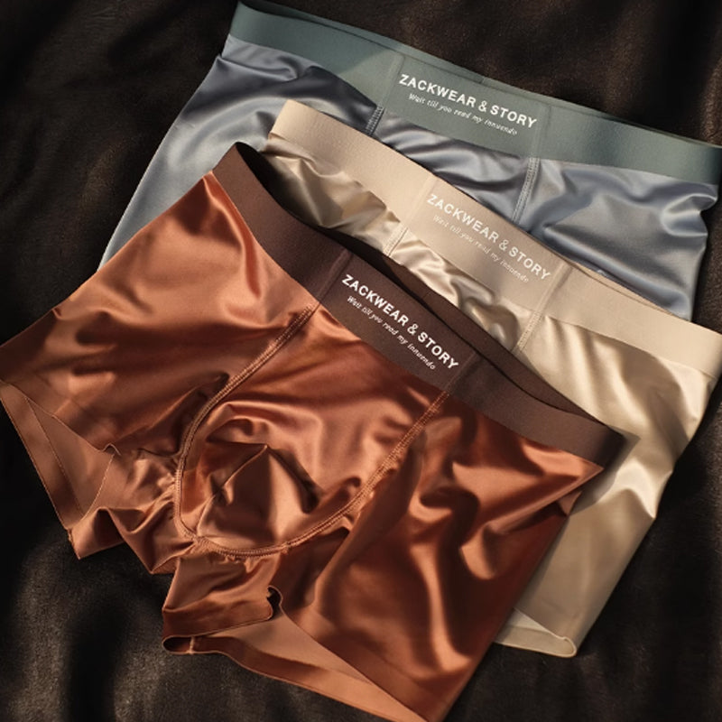❄️Men's Luxury Glossy High Stretch Boxer Briefs 10-Pack Set