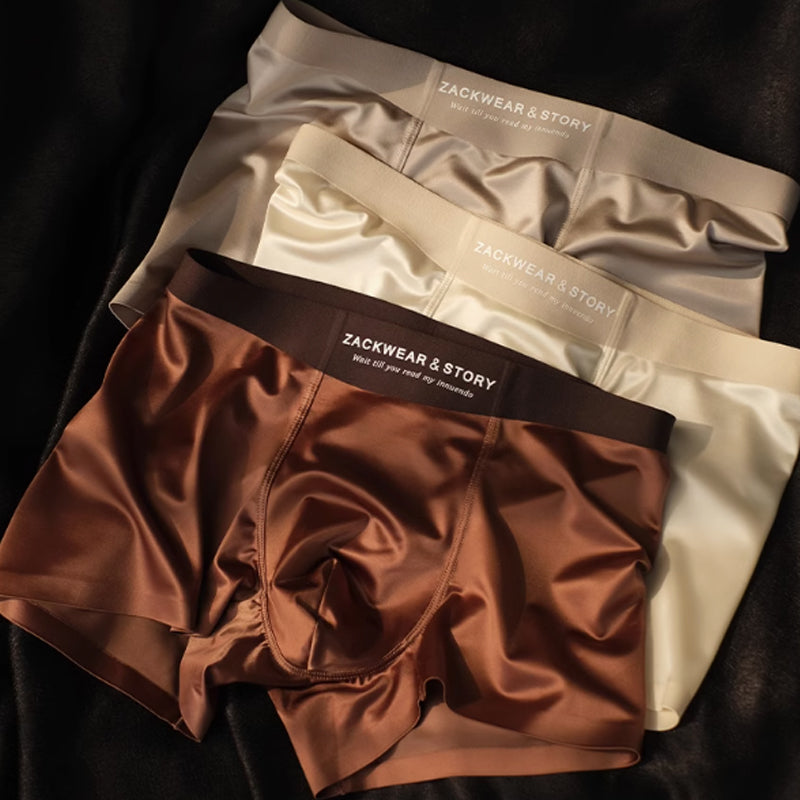 ❄️Men's Luxury Glossy High Stretch Boxer Briefs 10-Pack Set