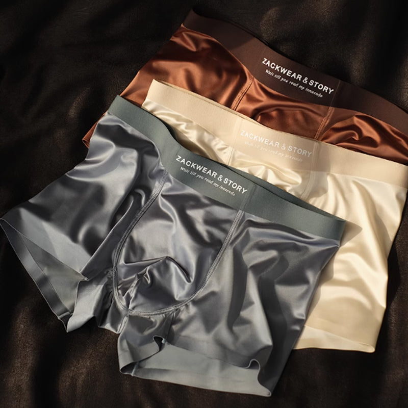 ❄️Men's Luxury Glossy High Stretch Boxer Briefs 10-Pack Set