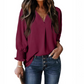 ❤️‍🔥Last Day-60% Off🧡Women's V-Neck Casual 3/4 Sleeve Loose Shirt