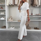 Women’s Button-Down Jumpsuit with Waist Tie