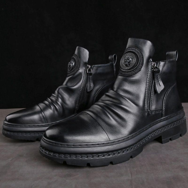 🔥💥Hot Sale-70%OFF💥 Men’s Classic Casual Side-zip Leather Boots-[Best Gift]