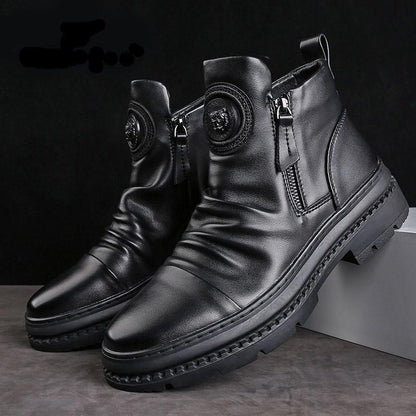 🔥💥Hot Sale-70%OFF💥 Men’s Classic Casual Side-zip Leather Boots-[Best Gift]