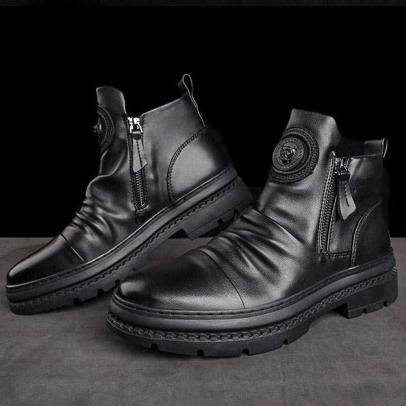 🔥💥Hot Sale-70%OFF💥 Men’s Classic Casual Side-zip Leather Boots-[Best Gift]