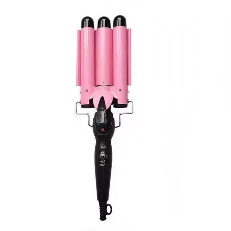 3-Barrel Curling Iron with Adjustable Temperature