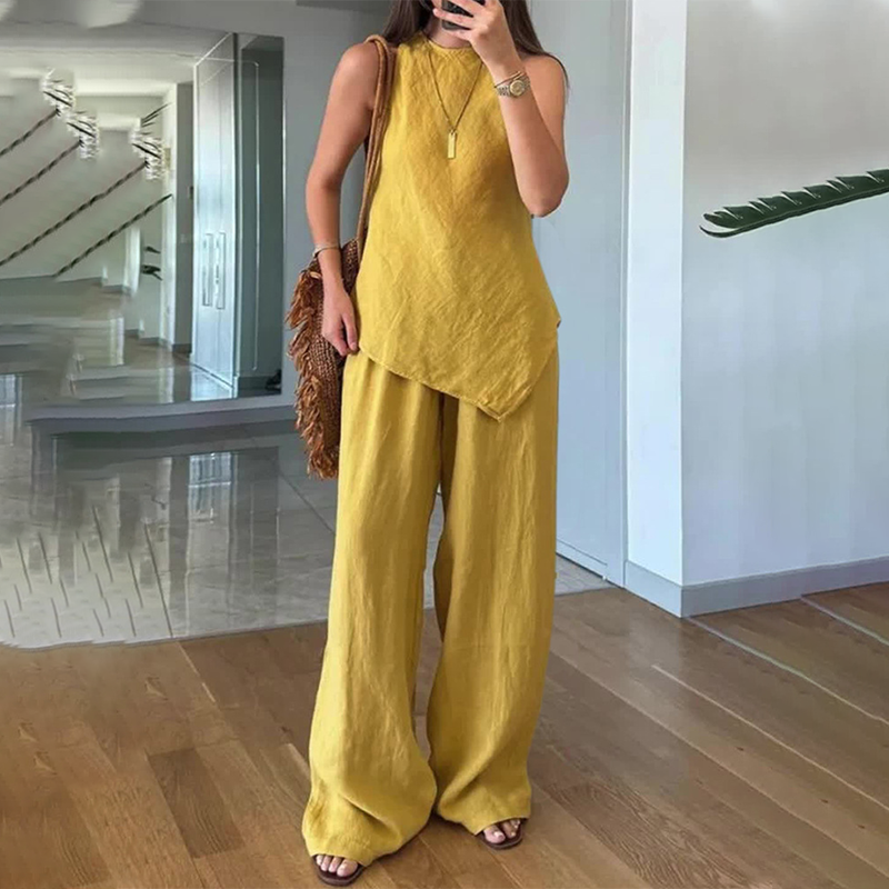 Women's Tank Top & Wide Leg Pants Set