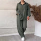 ⏳Time-limited Special⏰Fashion Botton-Down Shirt & Pants 2-Piece Set