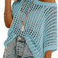 💥This Week's Special Price 💥Womens Summer Scoop Neck ShortSleeve Sweater Casual Crochet Hollow Out KnitTops