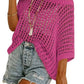 💥This Week's Special Price 💥Womens Summer Scoop Neck ShortSleeve Sweater Casual Crochet Hollow Out KnitTops