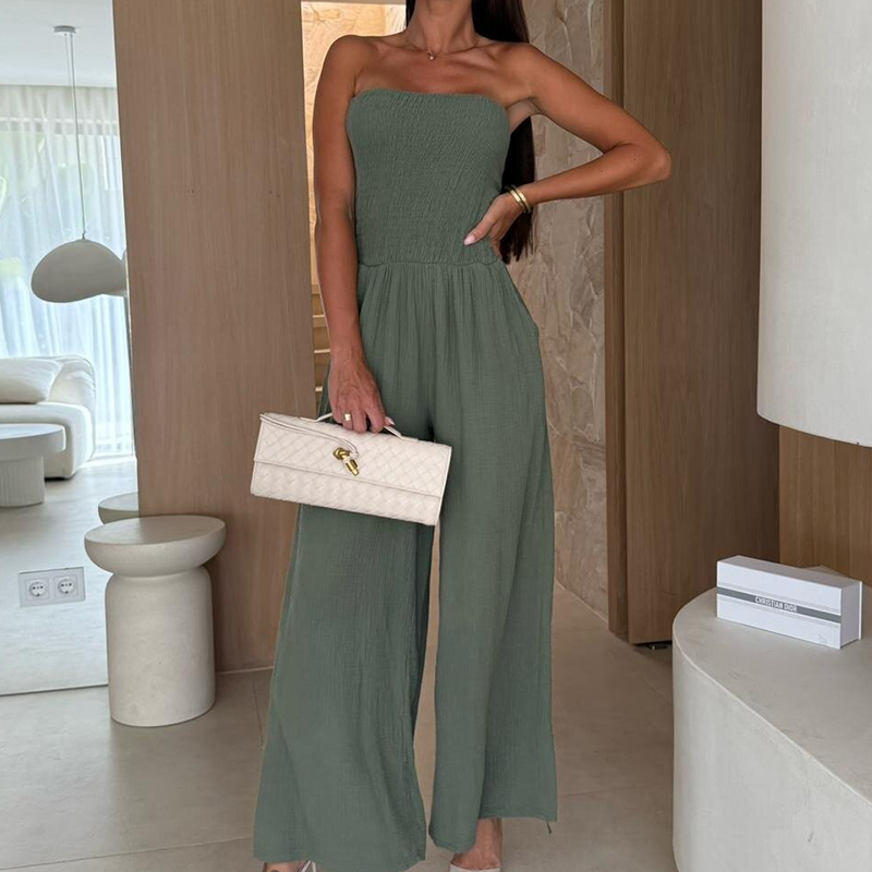 Off-the-Shoulder & Wide-Legged Jumpsuit for Women