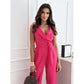 ☀️Women's Sleeveless V-Neck Solid Jumpsuit🕊️