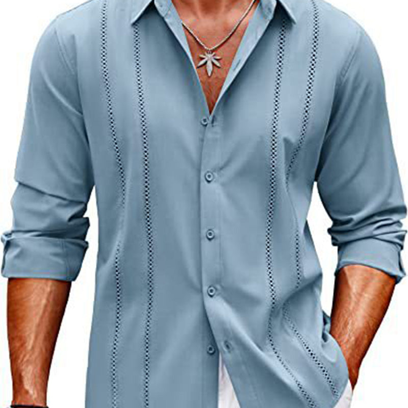 Men's single colour long sleeve top