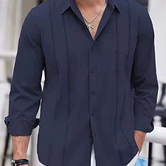 Men's single colour long sleeve top