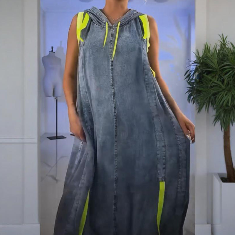 ⏳Time-limited Special⏰Women’s Casual Sleeveless Denim Maxi Dress👗