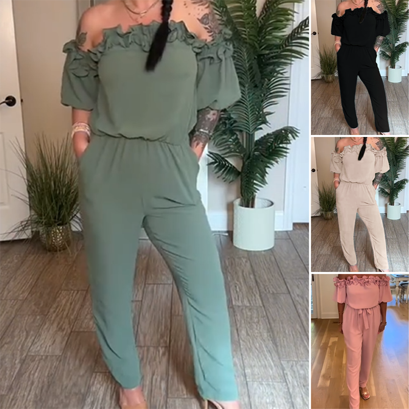 ⏳Time-limited Special⏰Shoulder Frill Design Jumpsuit 