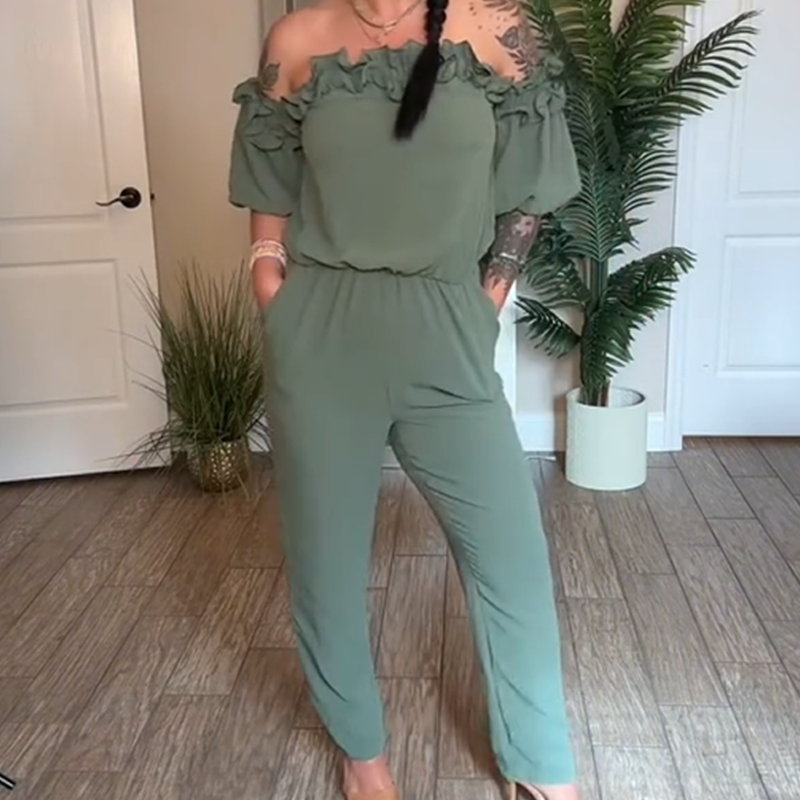 ⏳Time-limited Special⏰Shoulder Frill Design Jumpsuit 