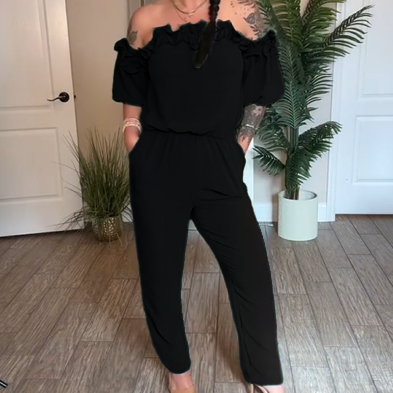 ⏳Time-limited Special⏰Shoulder Frill Design Jumpsuit 