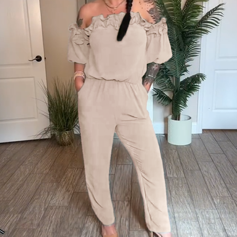 ⏳Time-limited Special⏰Shoulder Frill Design Jumpsuit 