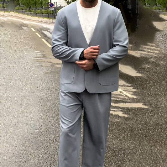 Men's Casual Loose-Fit Blazer Set