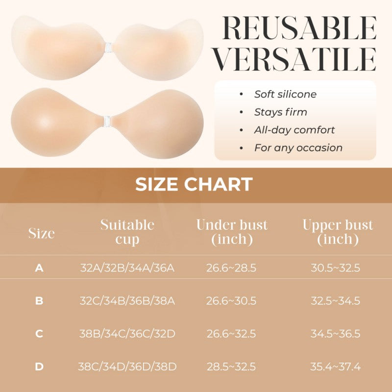 Reusable Adhesive Push-up Bra for Women