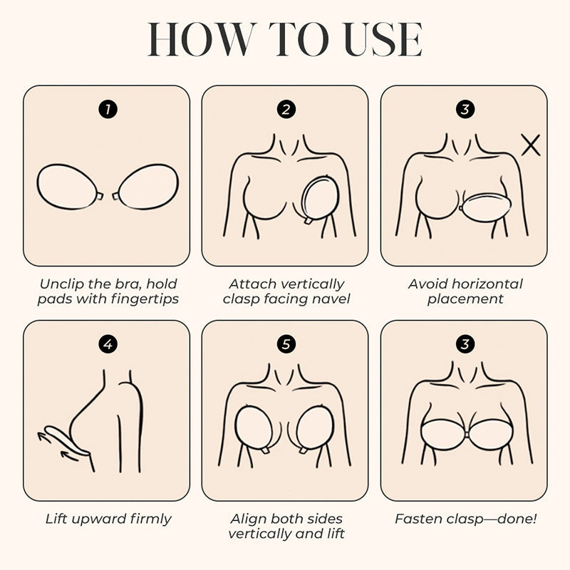 Reusable Adhesive Push-up Bra for Women