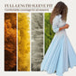 Elegant Light Blue Long Sleeve A-Line Dress