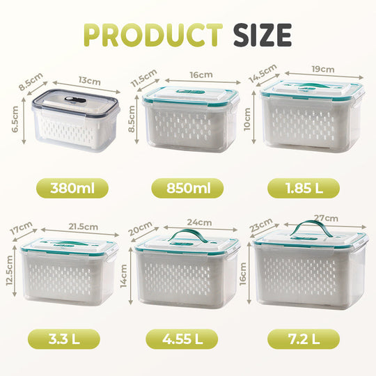 🔥Summer Hot Sale 49％ OFF💝2 in 1 Draining Fresh-Keep Food Container