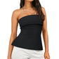 🔥Sexy Strapless Top: Sleek Fit, Alluring Neckline, Effortless Charm
