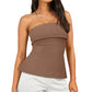 🔥Sexy Strapless Top: Sleek Fit, Alluring Neckline, Effortless Charm