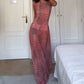Women's Sheer Mesh Sleeveless Top & Skirt Set