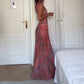 Women's Sheer Mesh Sleeveless Top & Skirt Set