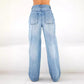 Women’s Denim High-Waisted Wide Leg Pants