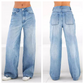 Women’s Denim High-Waisted Wide Leg Pants