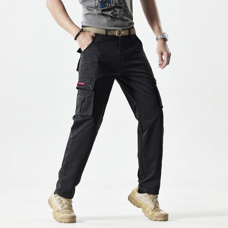 Men's premium multi-pocket straight-leg trousers, featuring substantial stretch for long-lasting wear and all-day flexibility and comfort