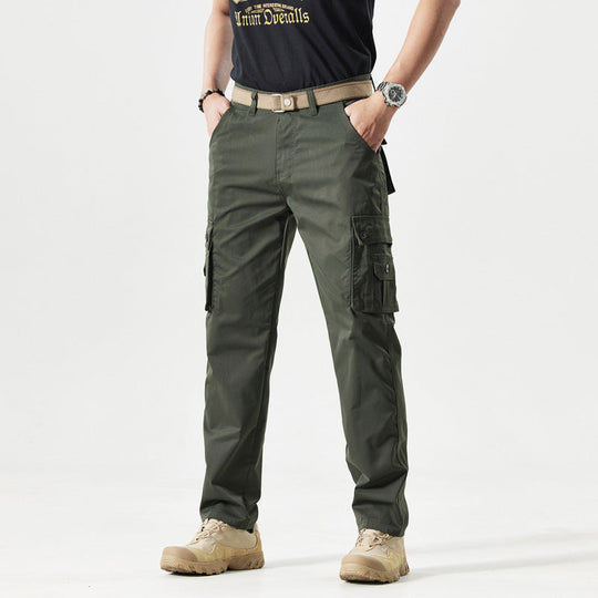 Men's premium multi-pocket straight-leg trousers, featuring substantial stretch for long-lasting wear and all-day flexibility and comfort