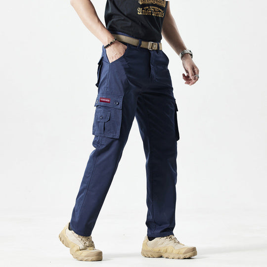 Men's premium multi-pocket straight-leg trousers, featuring substantial stretch for long-lasting wear and all-day flexibility and comfort