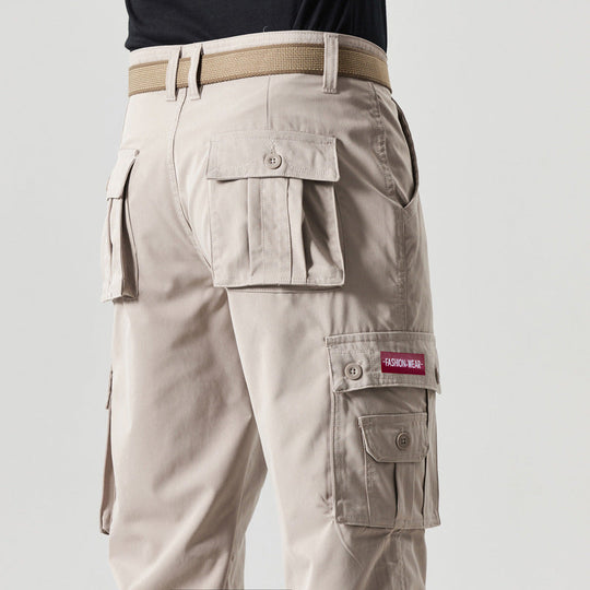 Men's premium multi-pocket straight-leg trousers, featuring substantial stretch for long-lasting wear and all-day flexibility and comfort