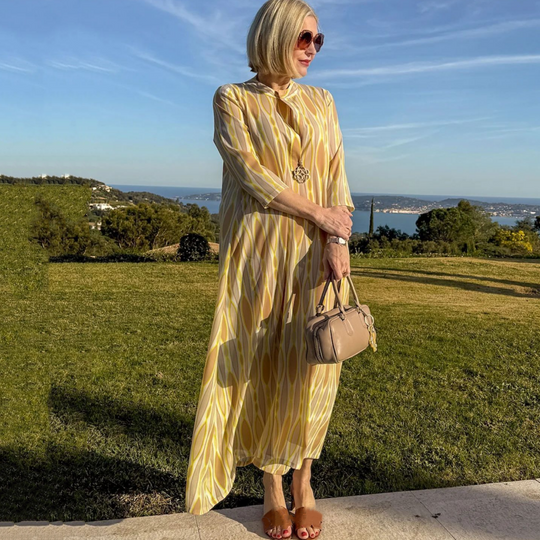 🍂Women’s Elegant Printed 3/4 Sleeve Long Dress