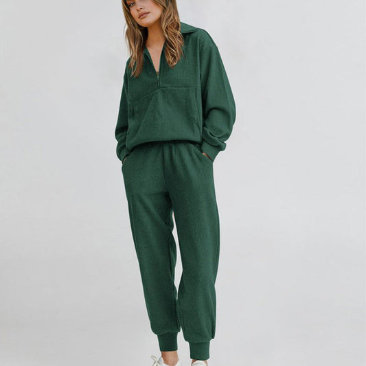 🔥Long Sleeve Half Zip Sweatsuits Set