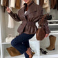 Solid Notched Lapel Jacket