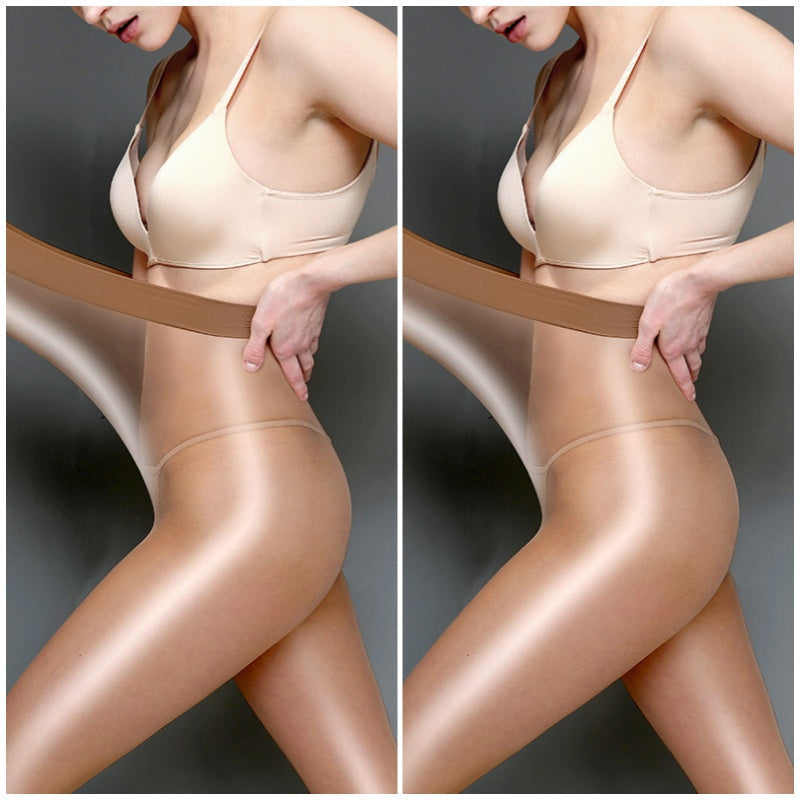 Sheer shiny women's pantyhose – breathable fabric and shimmer finish