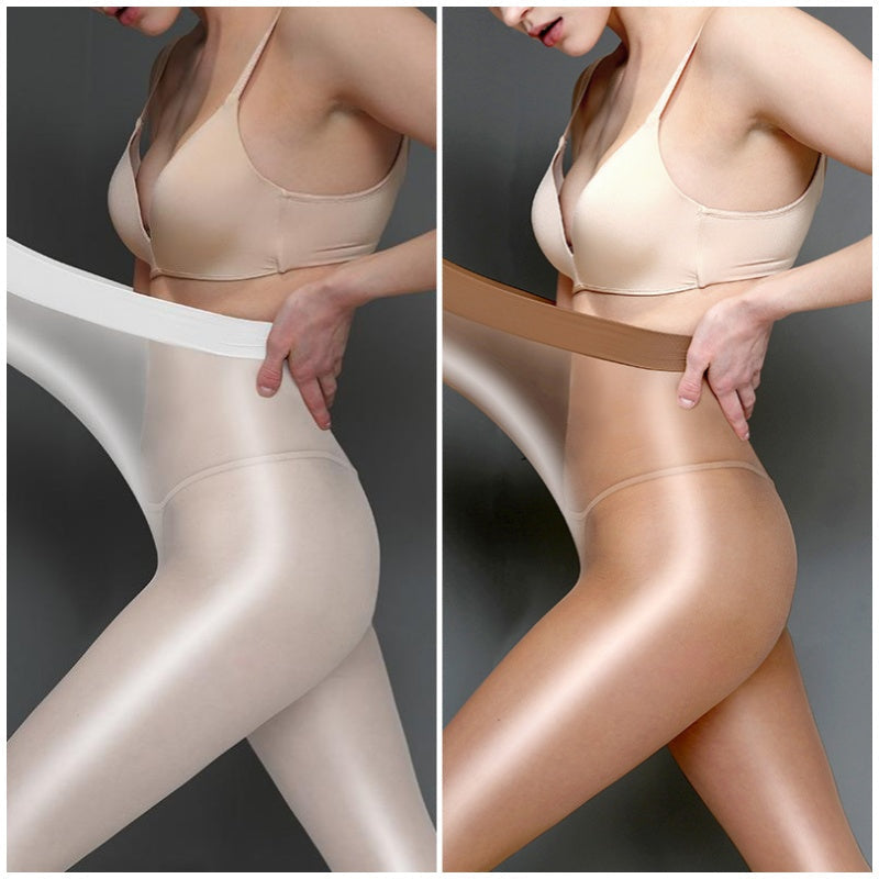 Sheer shiny women's pantyhose – breathable fabric and shimmer finish