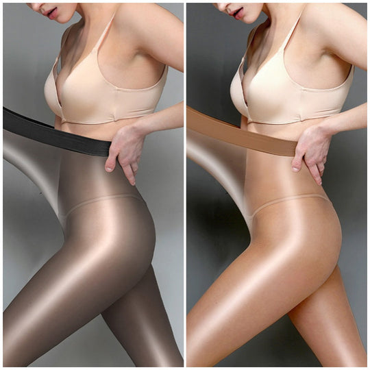 Sheer shiny women's pantyhose – breathable fabric and shimmer finish